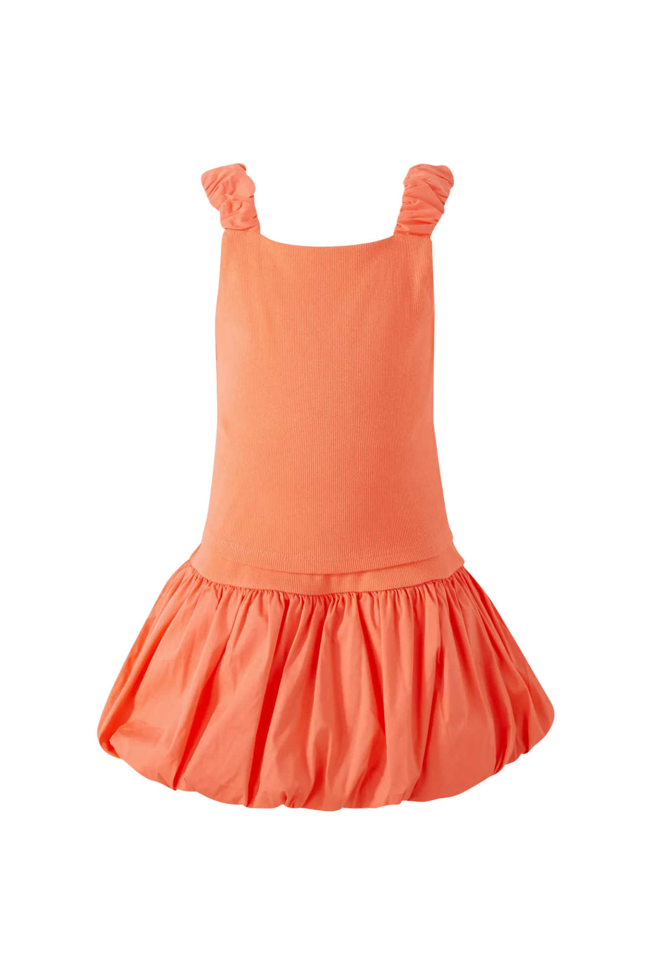 Orange Top & Bubble Skirt Set