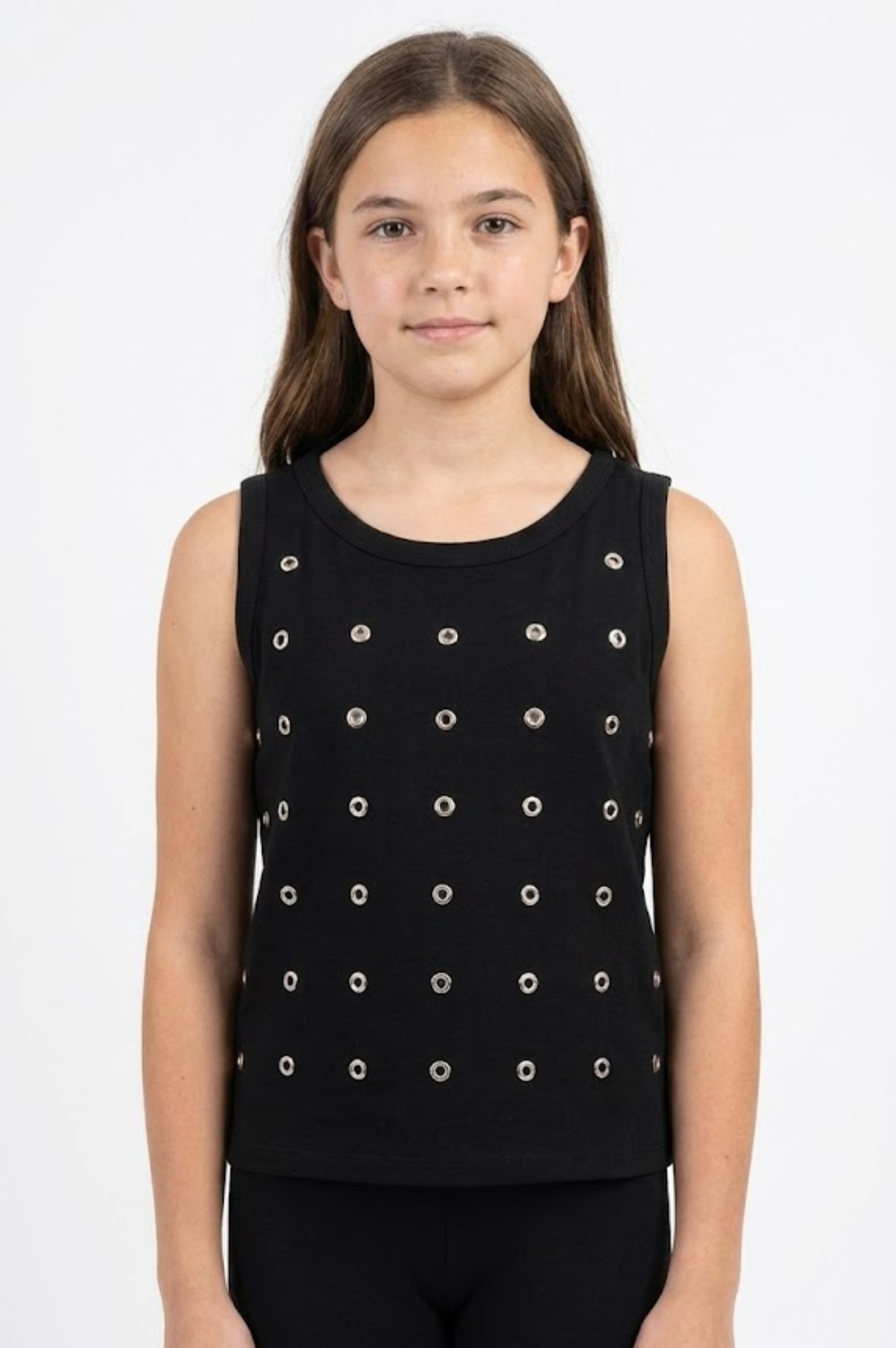 T-Shirt Studded Tank Black