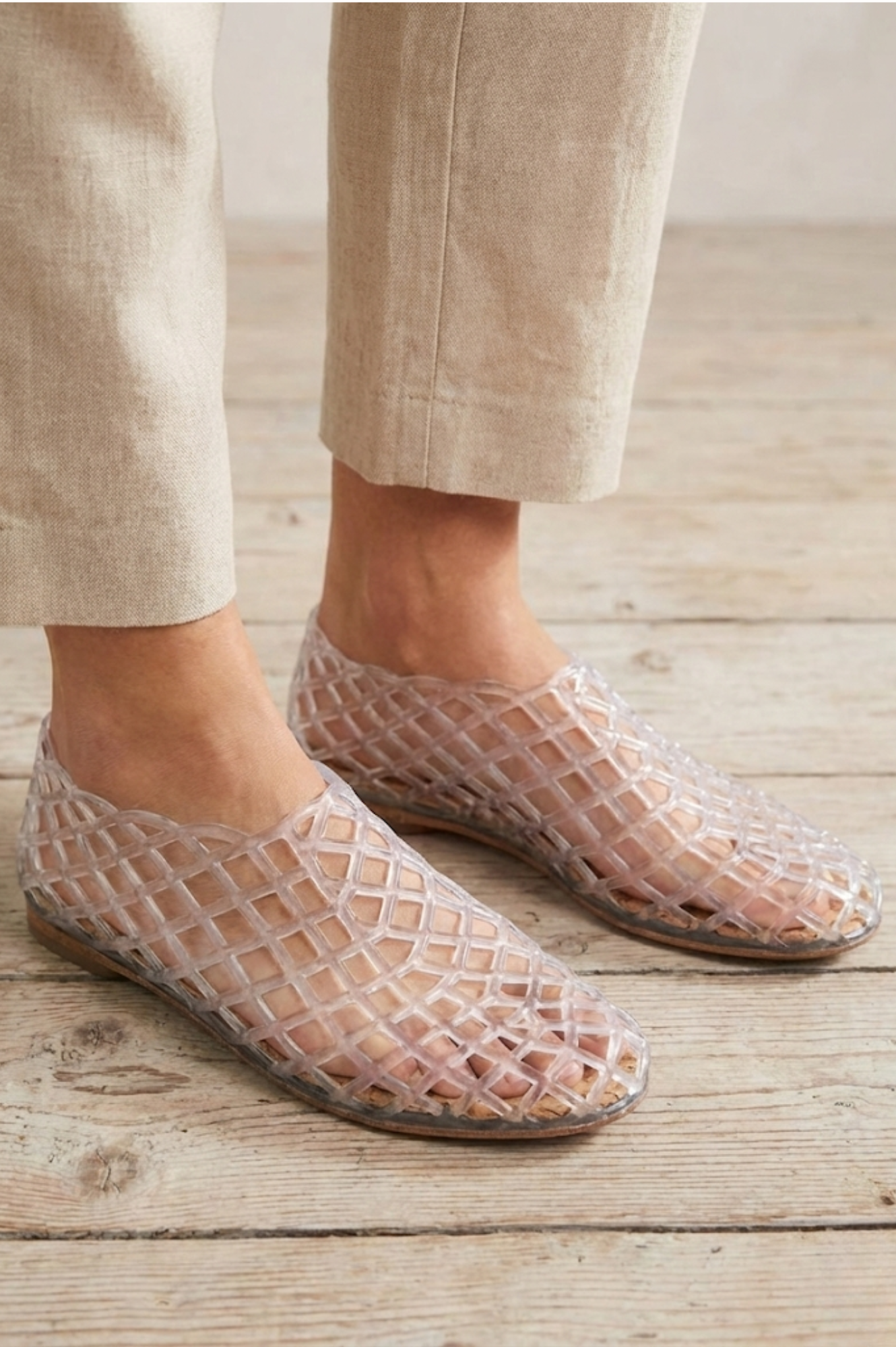 White Transparent Gel Sandals