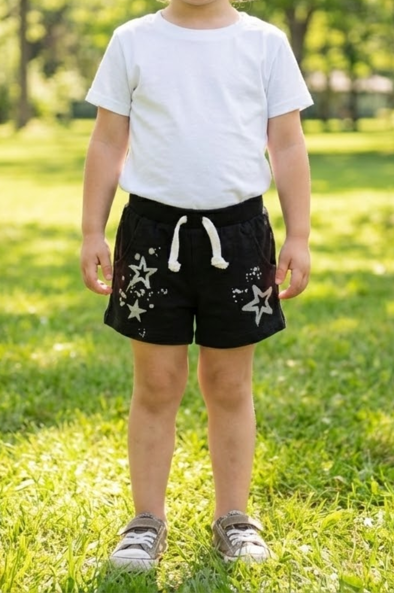 Metallic Star Pull-on Short