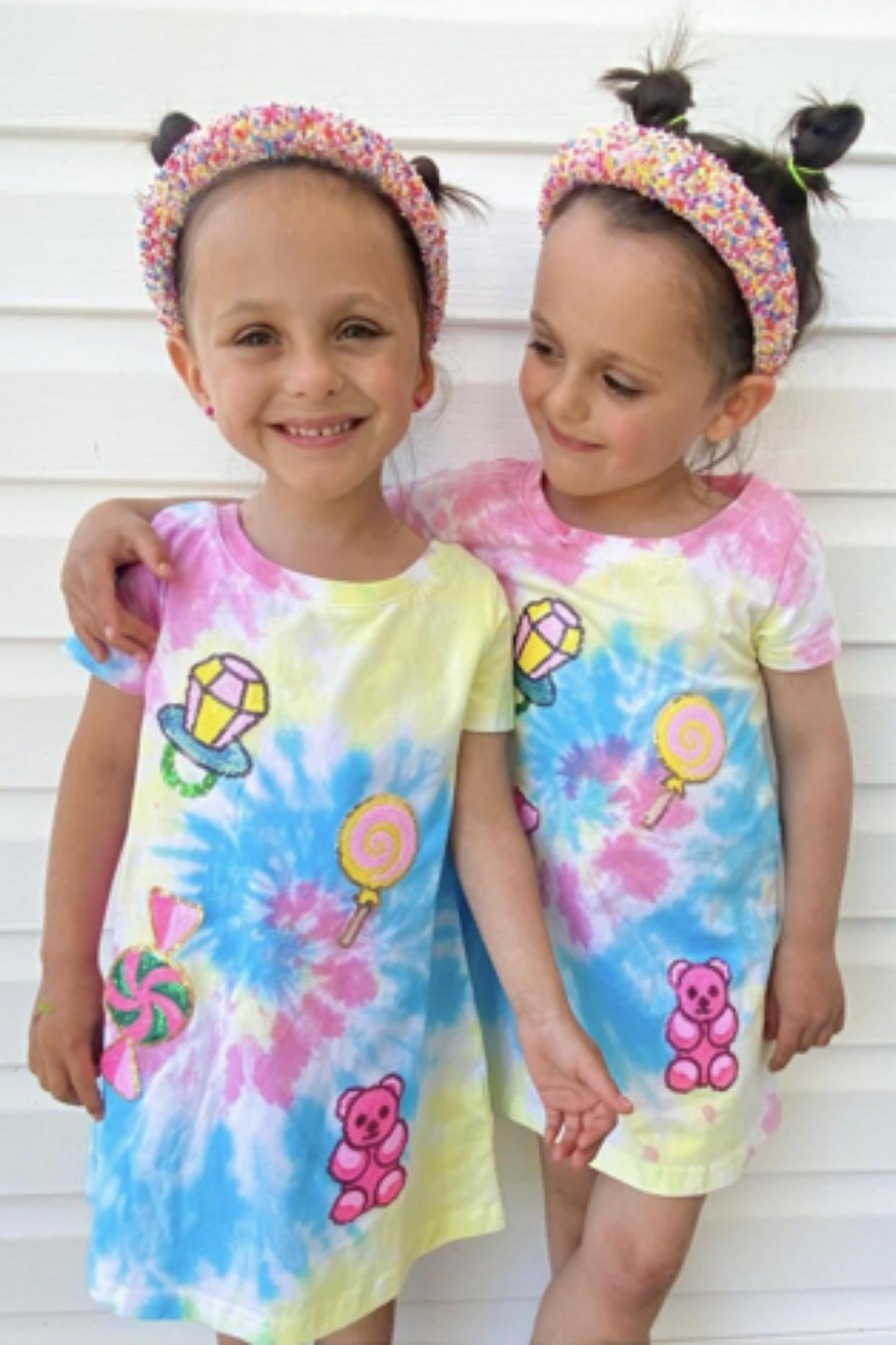 Candyland Sequin Patch Tie-Dye Dress