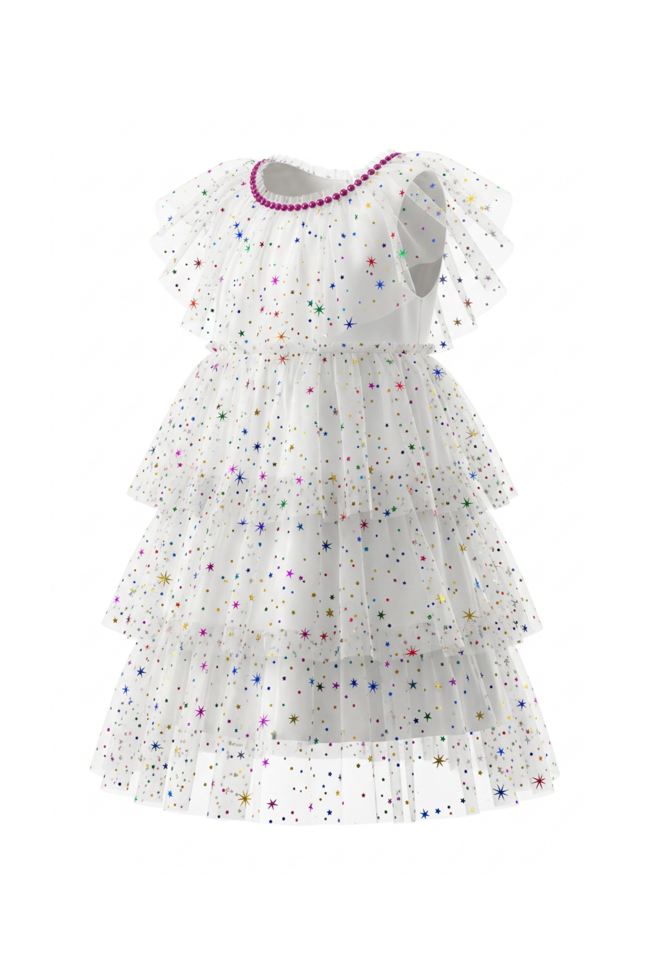 White Sparkler Cake Dress