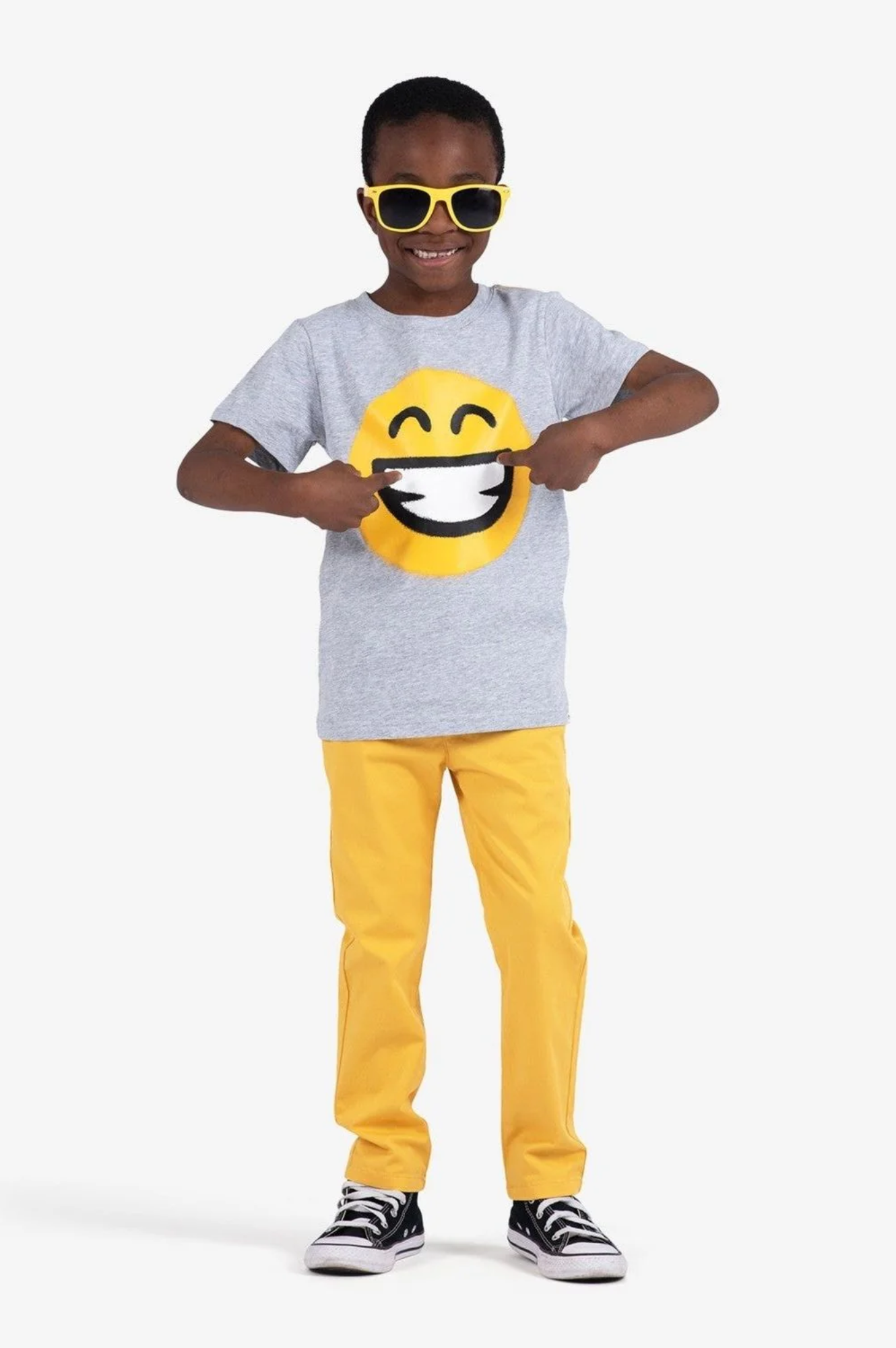 Graphic Tee Grey Keep Smiling