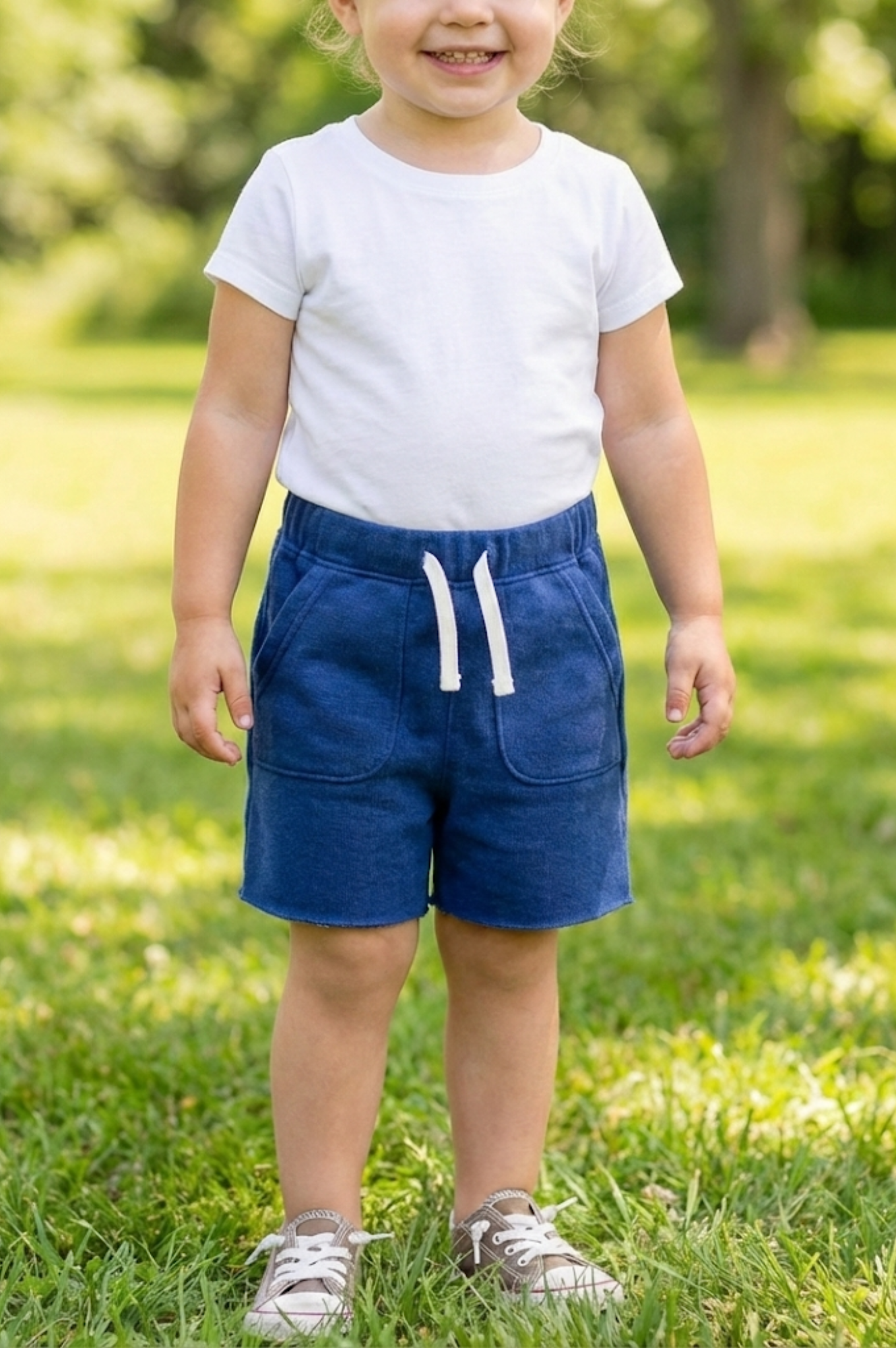Blue Shorts Comfy with Pockets