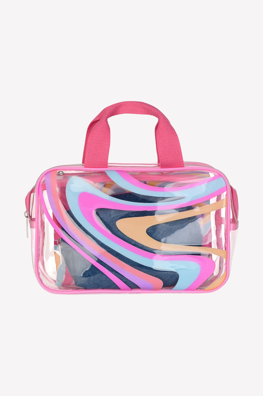 Color Swirl Cosmetic Bag Trio