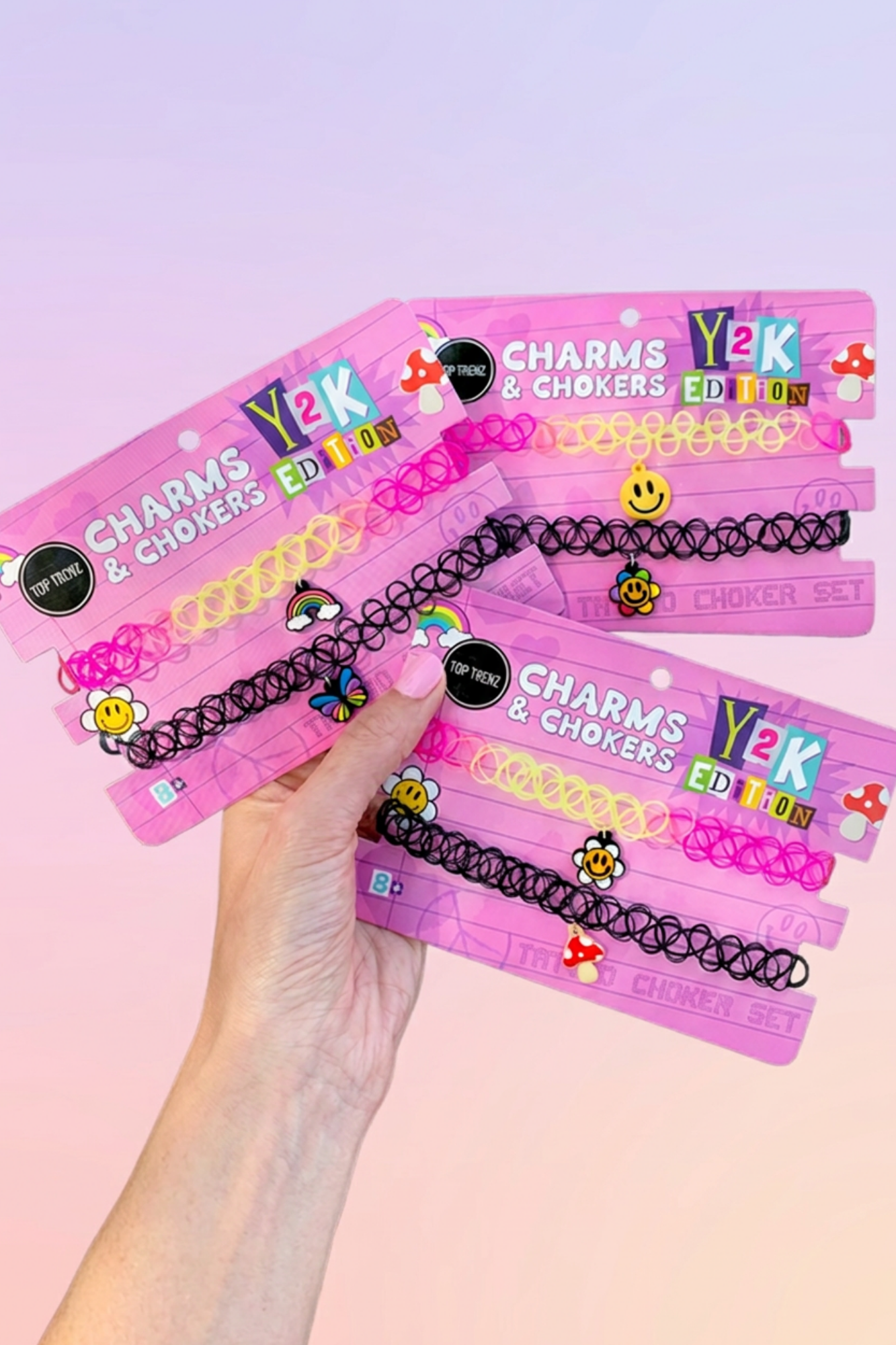 Tattoo Chokers Dangle Charm Set - Y2K Collection