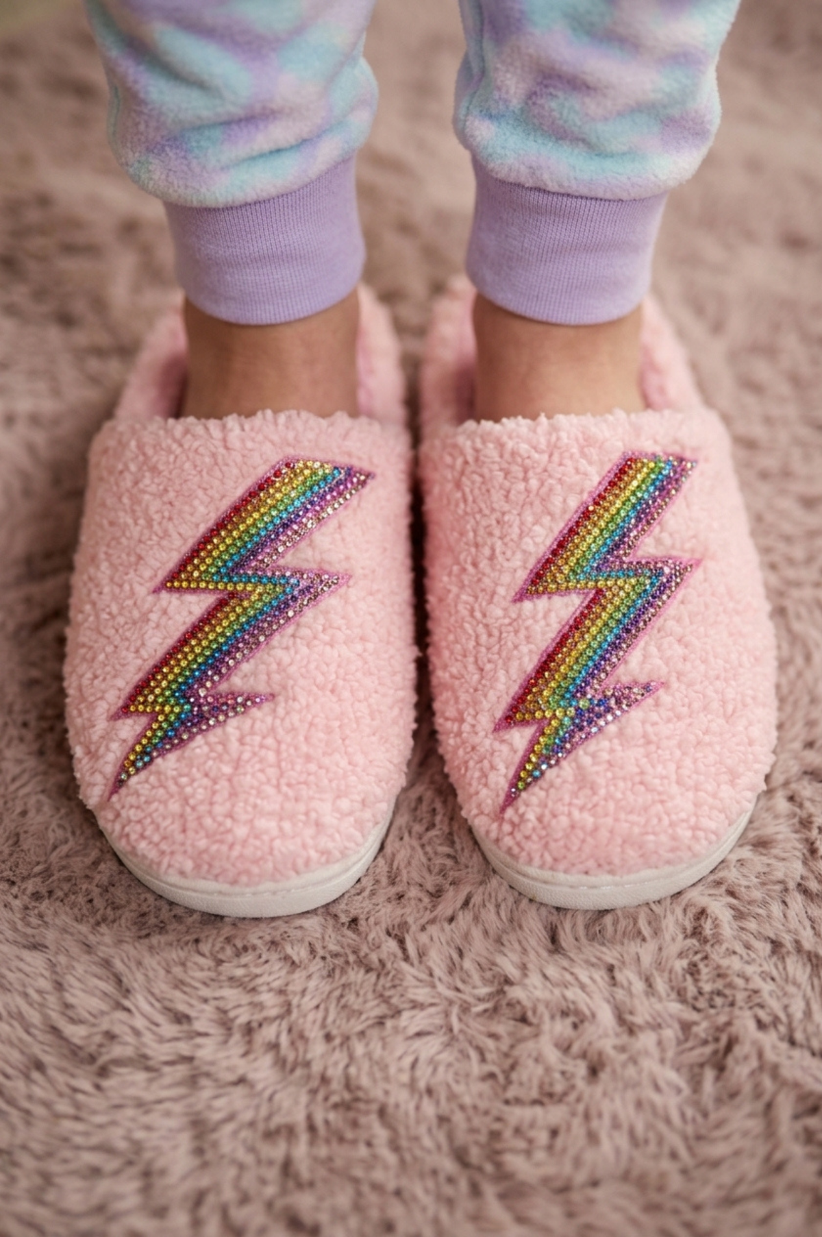 Pink Boltz Slippers