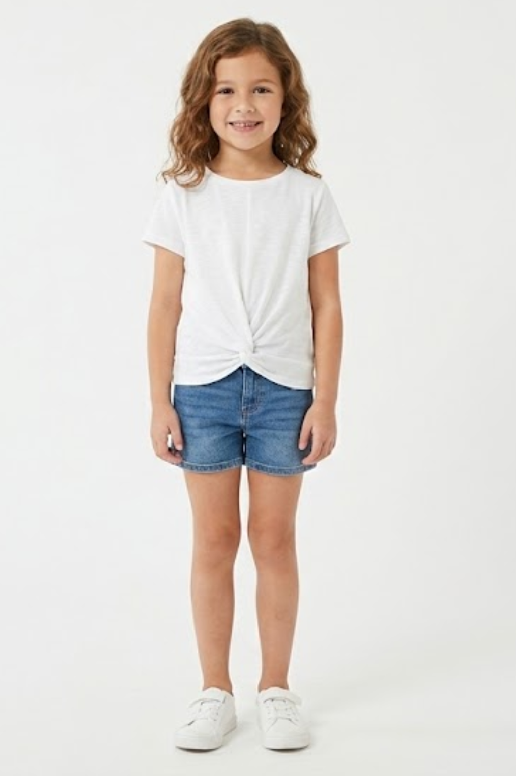 Twisted Sleeve White Top