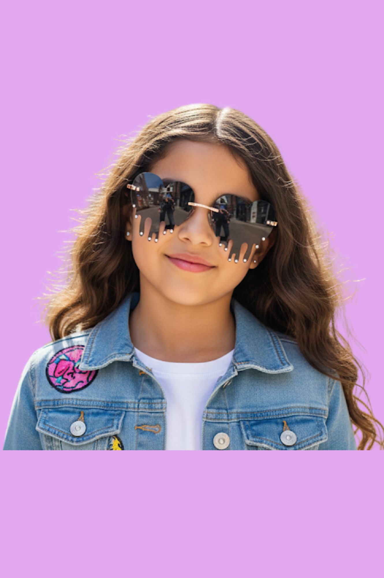 Crystallized Drip Heart Sunglasses