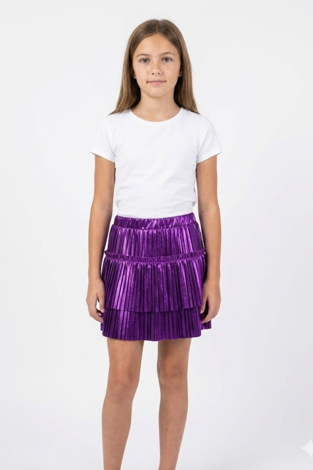 Double Ruffle Skirt Purple