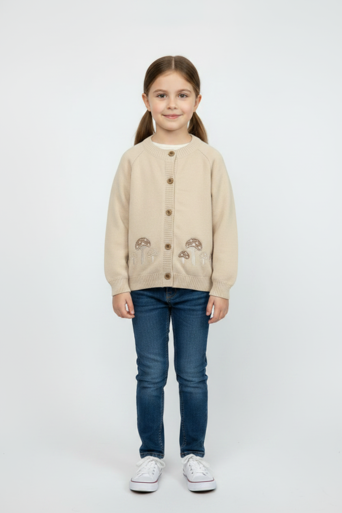 Dark Beige Mushroom Cardigan