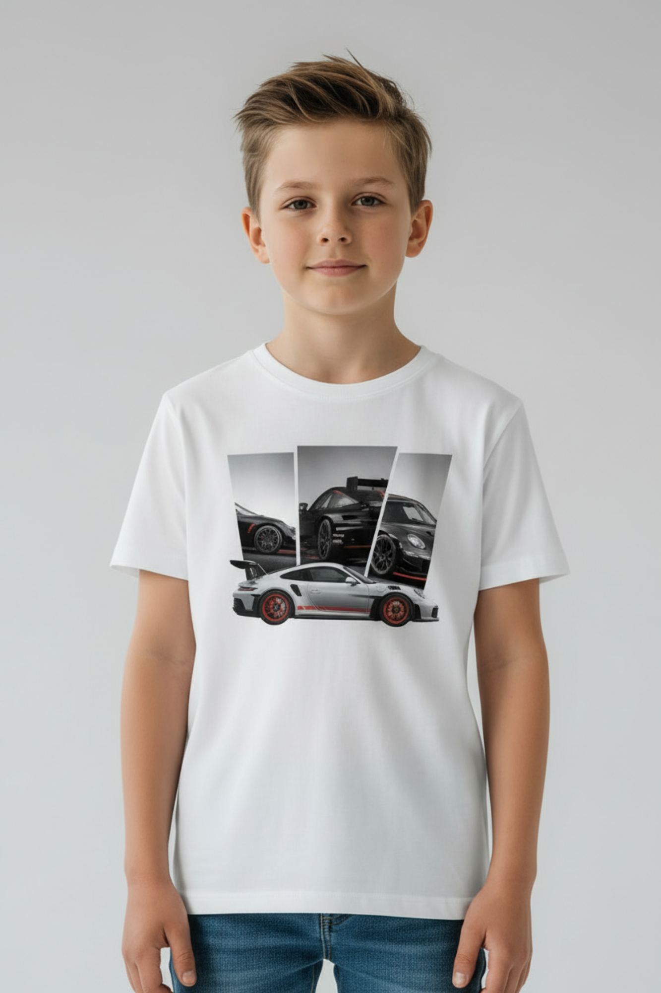 White Car Racing T-Shirt