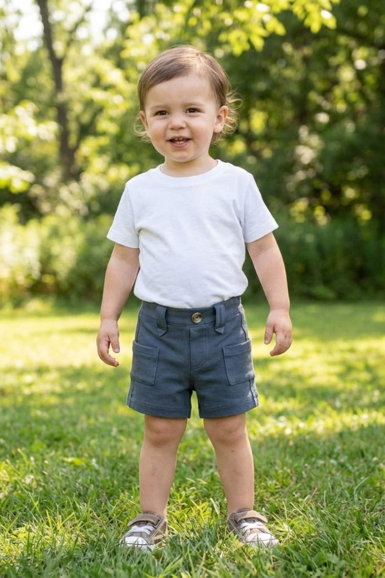 Blue Cargo Shorts