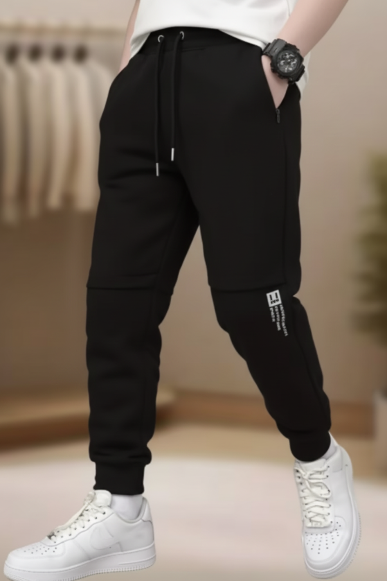 Casual Black Sports Jogger