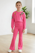 Pullover 3pcs Pant Dark Pink Set