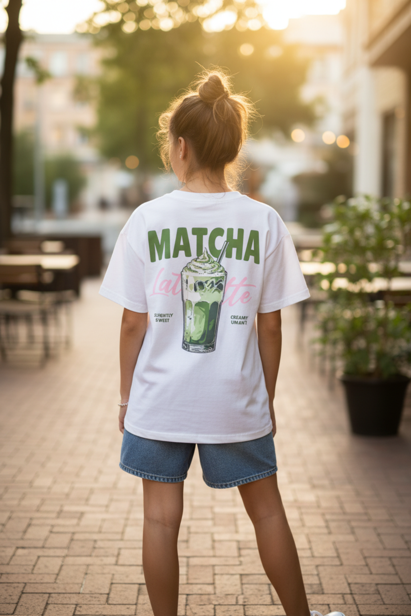 Oversized White Matcha T-Shirt