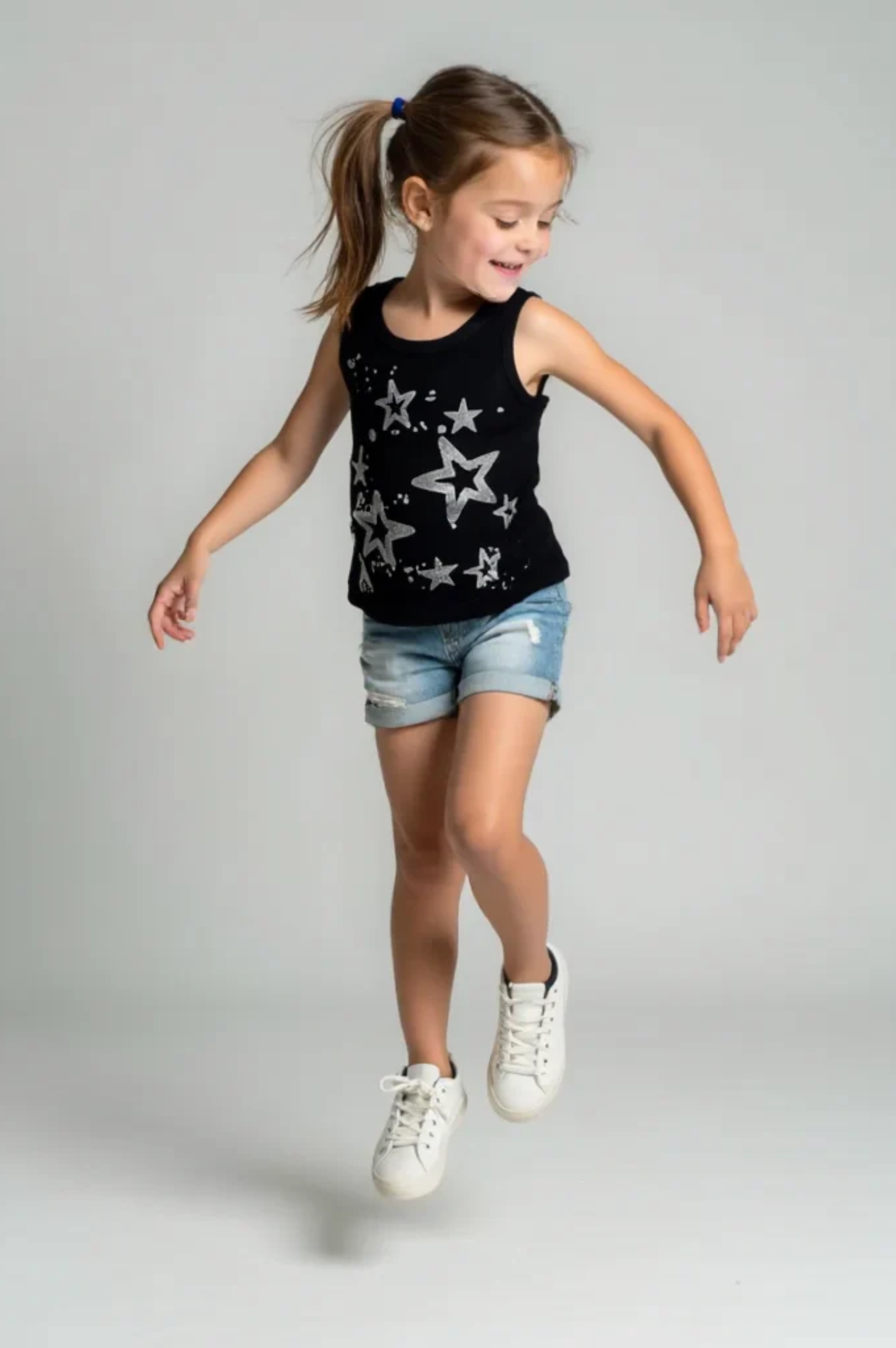 Metallic Star Knit Tank