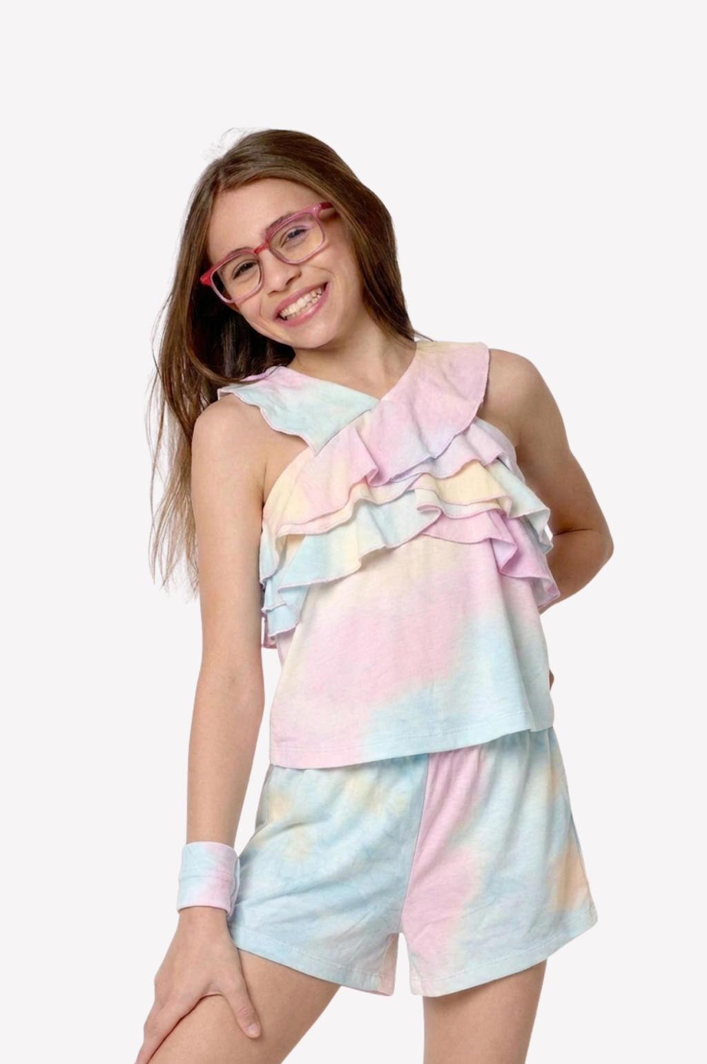 Romper Tie Dye with Ruffles