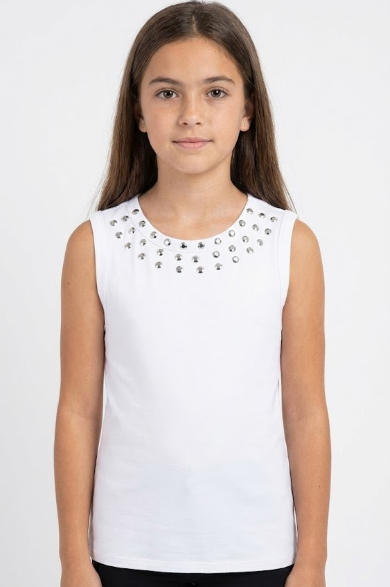 T-Shirt Studded Tank White