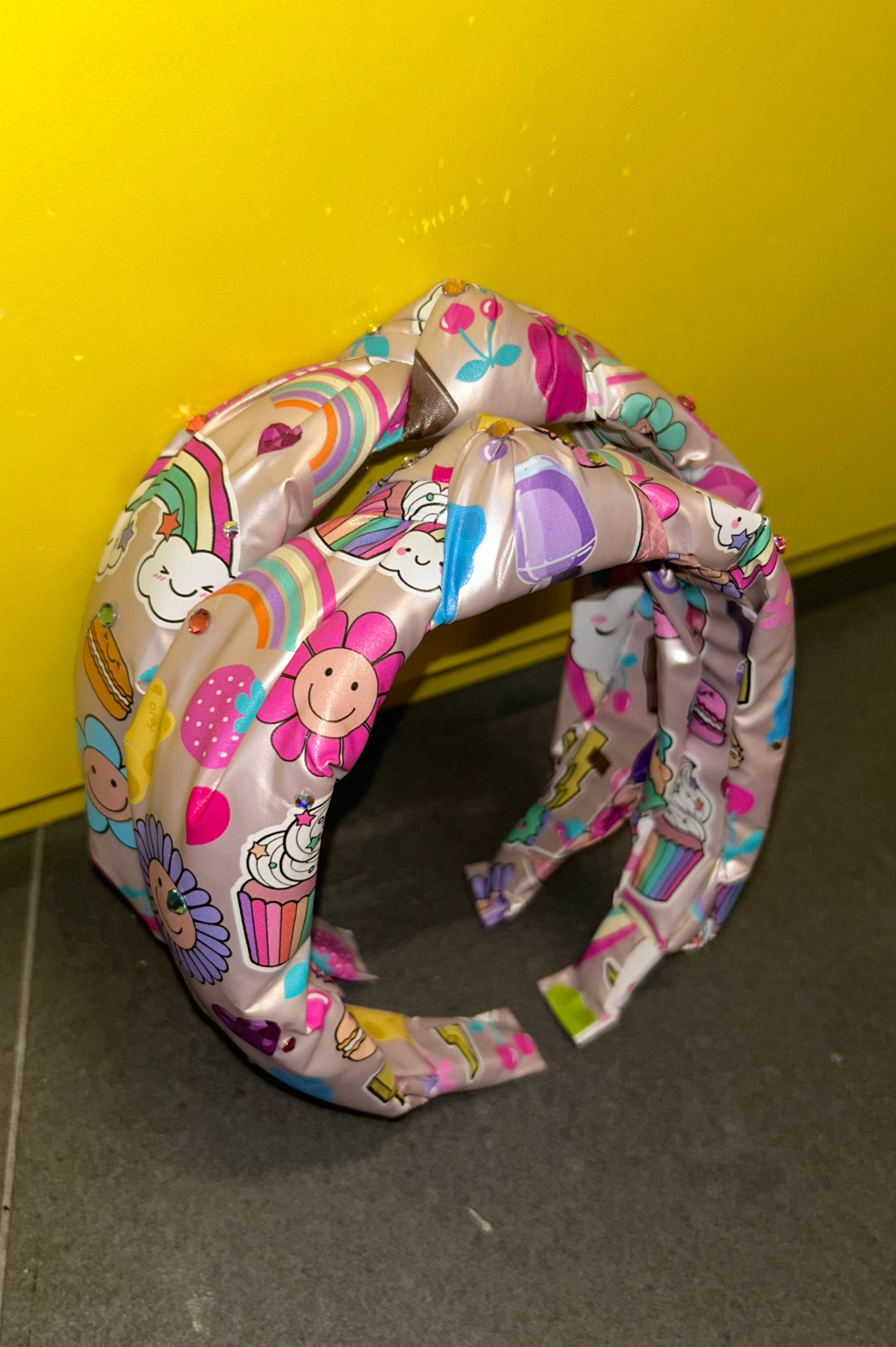 Fun Emojis Print Knot Headband