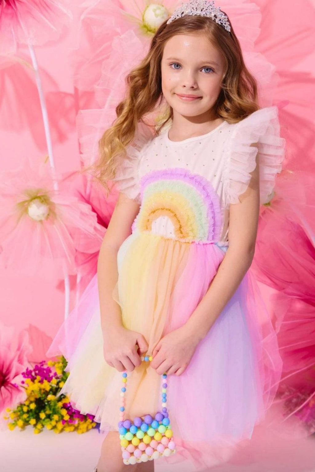 Crystal Rainbow Tulle Dress
