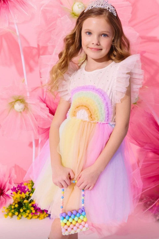 Crystal Rainbow Tulle Dress
