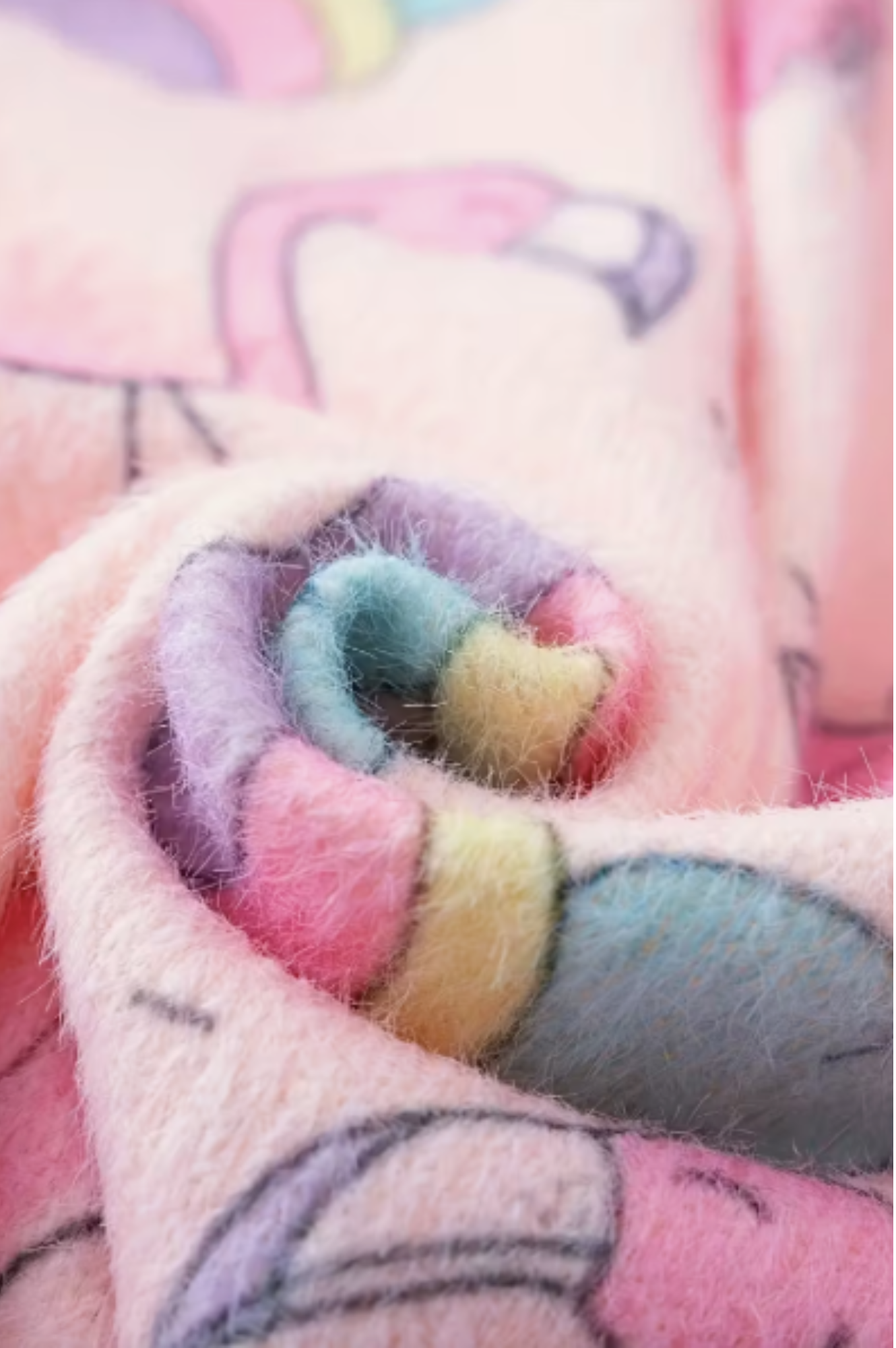 Pink Flamingo & Rainbow Sweater