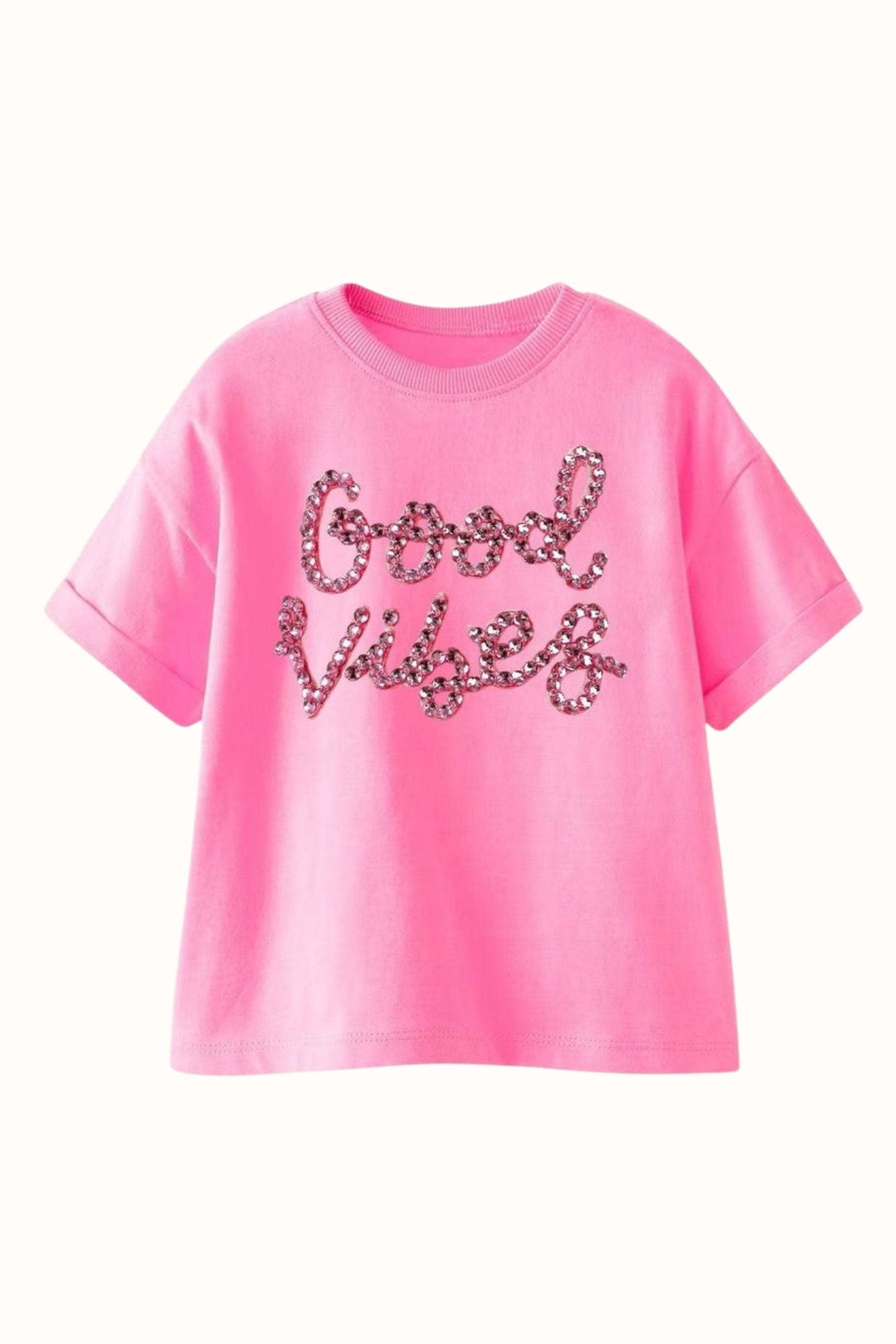 Pink Crystal Good Vibes T-Shirt