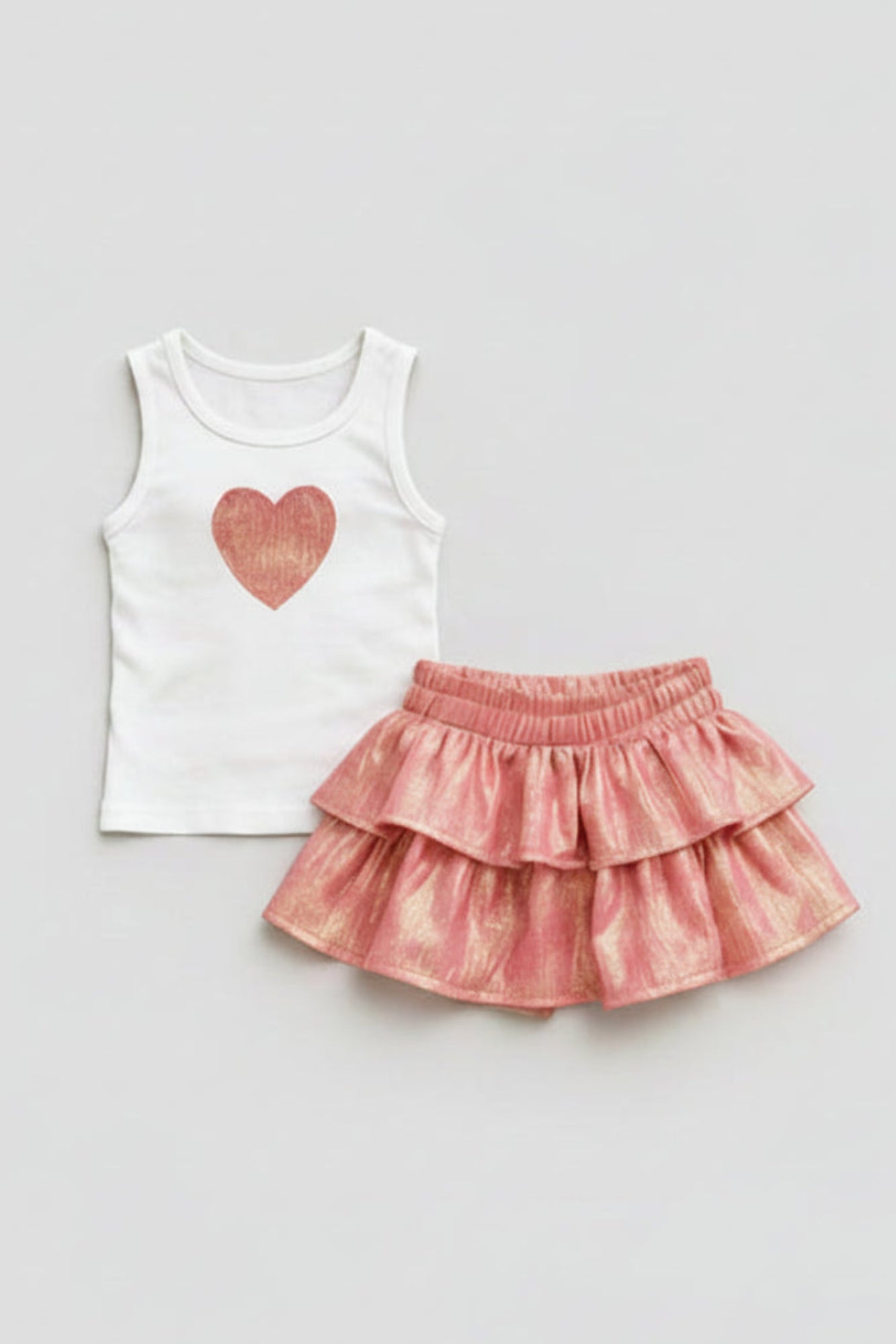 Heart Ruffle Glitter Set