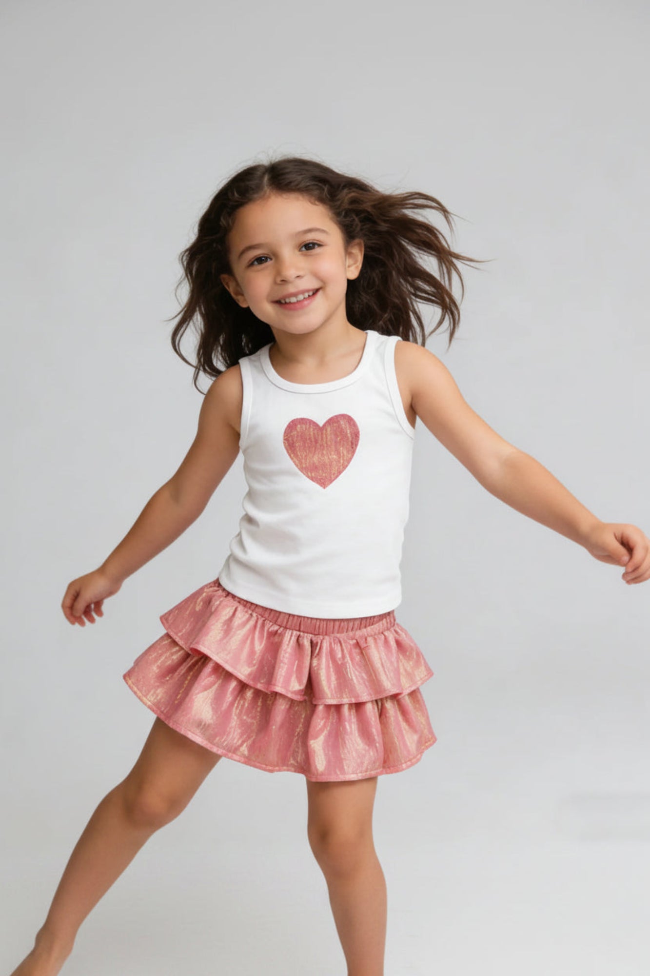 Heart Ruffle Glitter Set