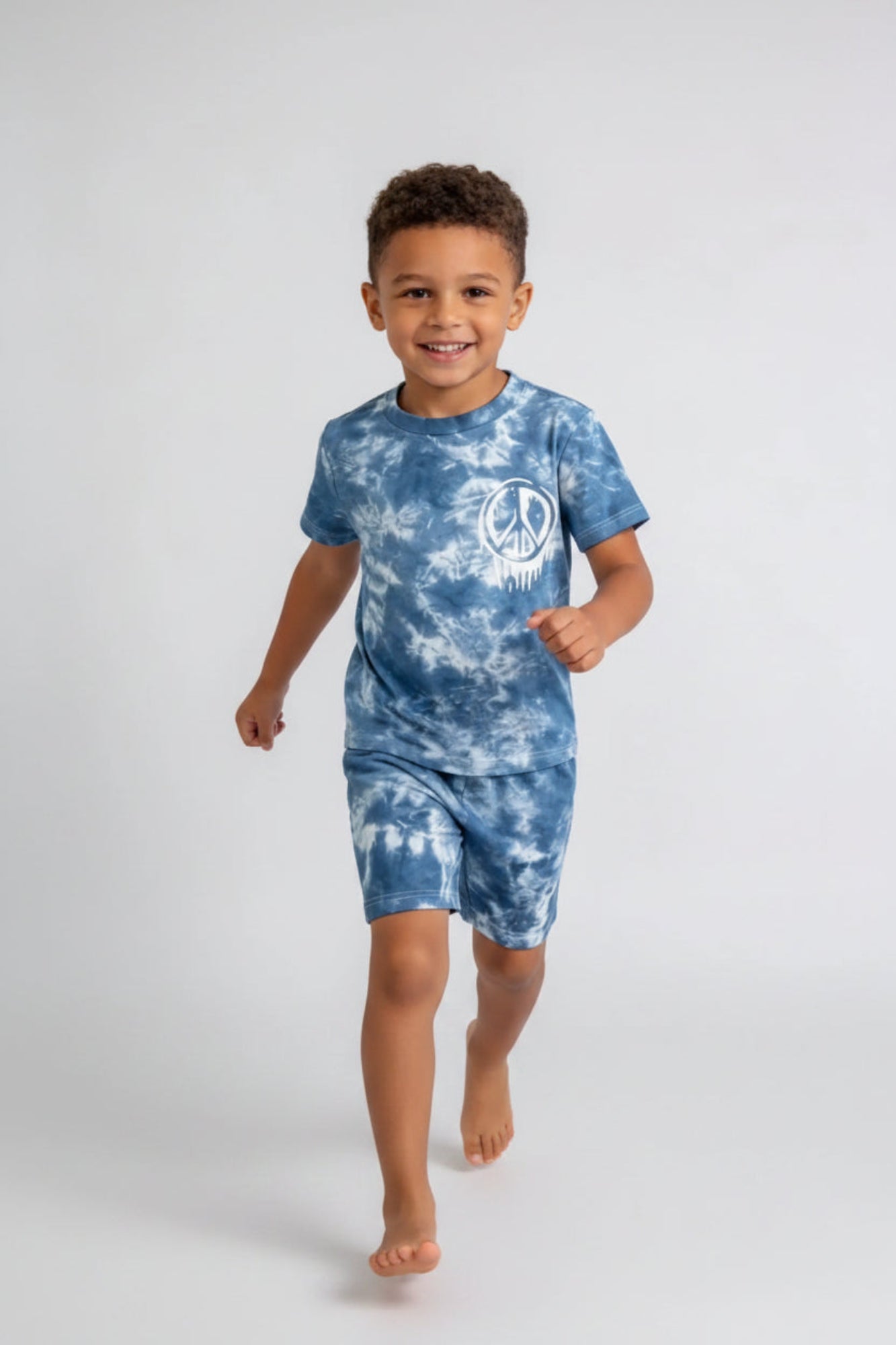 Blue Tie-Dye Peace Sign Set
