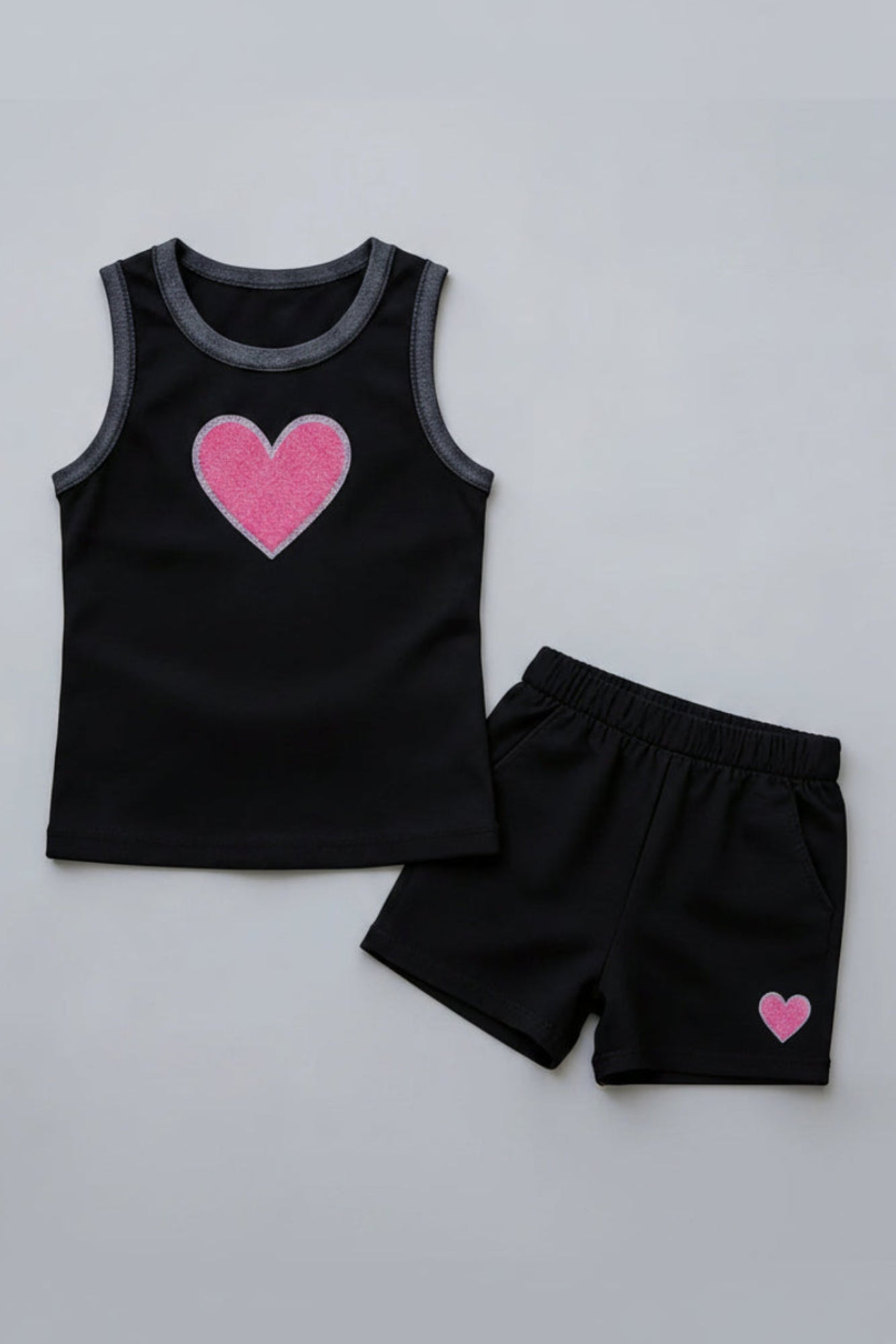Heart Patch Black Set