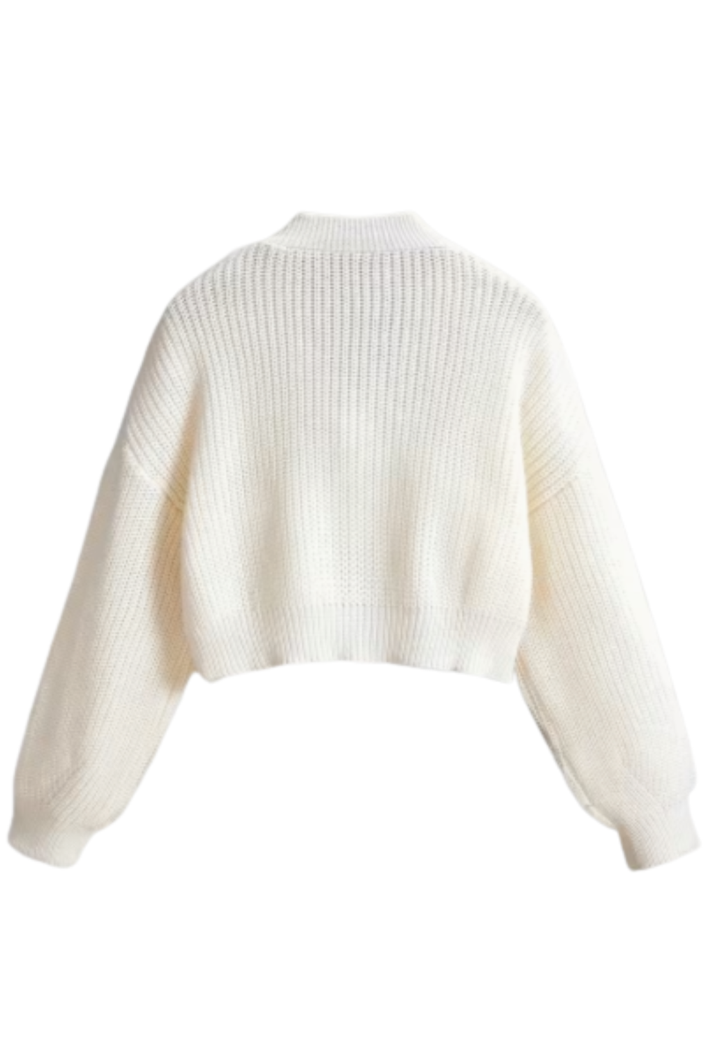 White Cropped Bow Cardigan