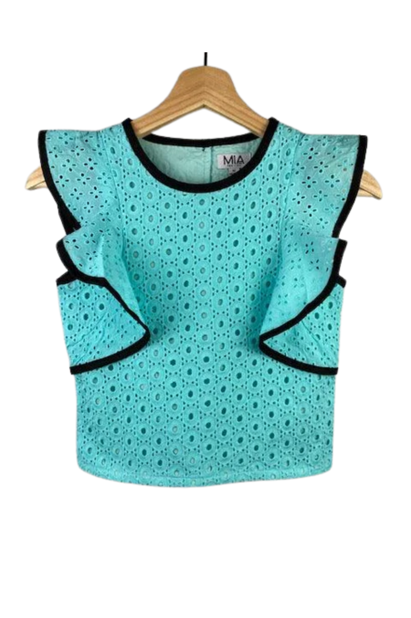 Eyelet Top Aqua