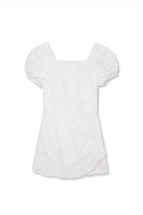 Allover Eyelet Romper White