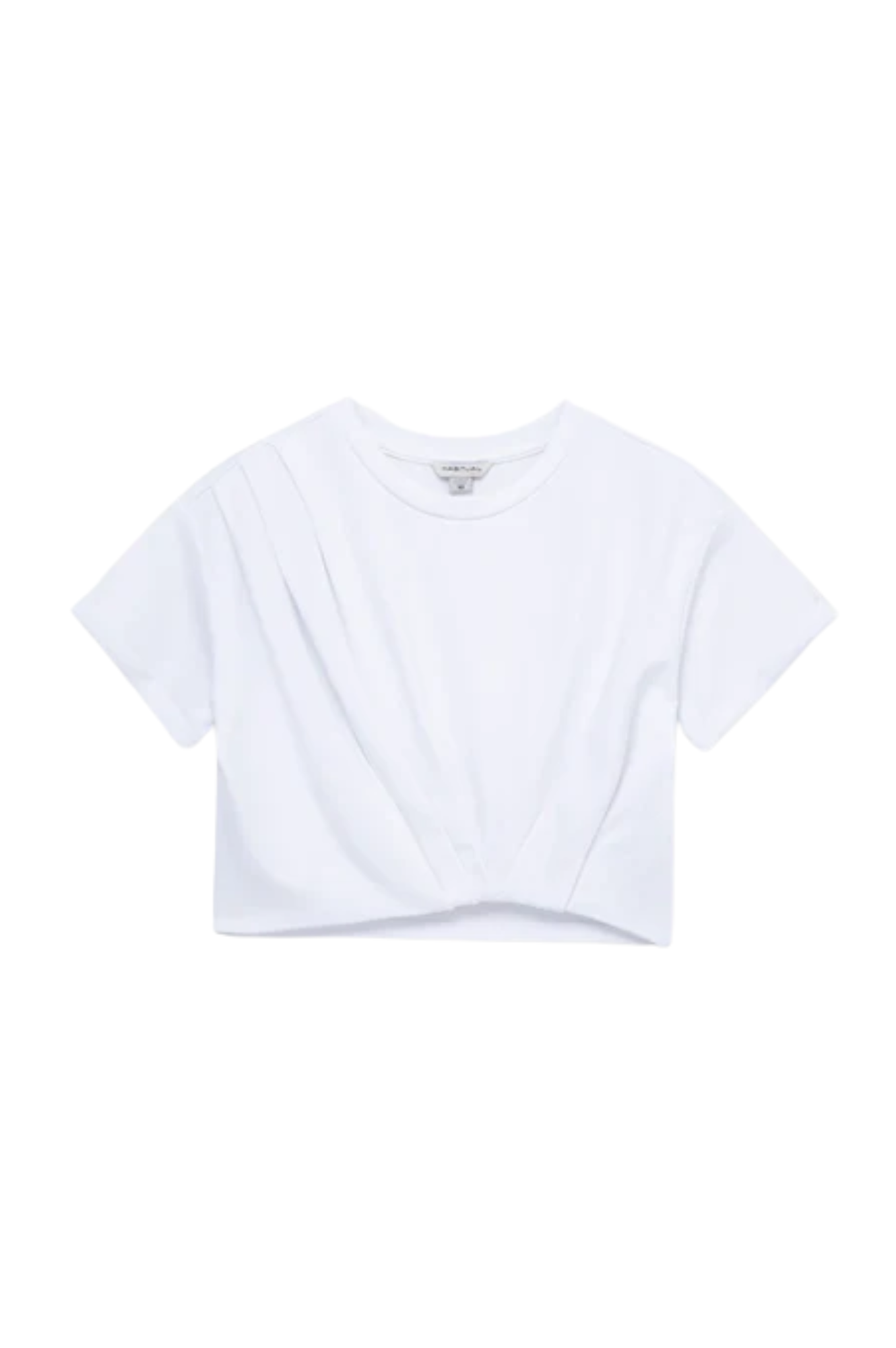 Twisted Sleeve White Top