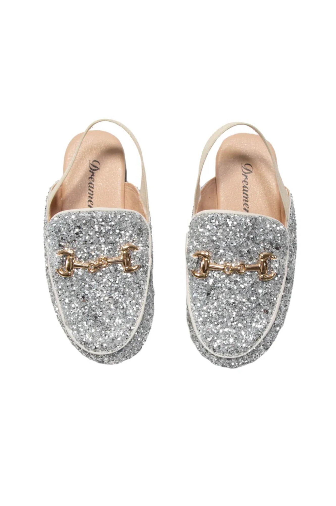 Suecos glitter plateado