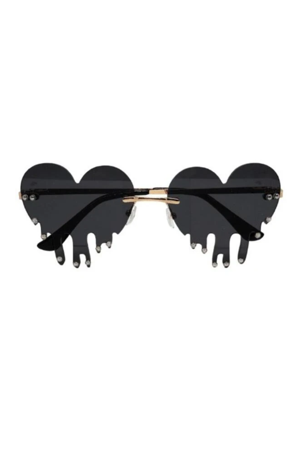 Crystallized Drip Heart Sunglasses