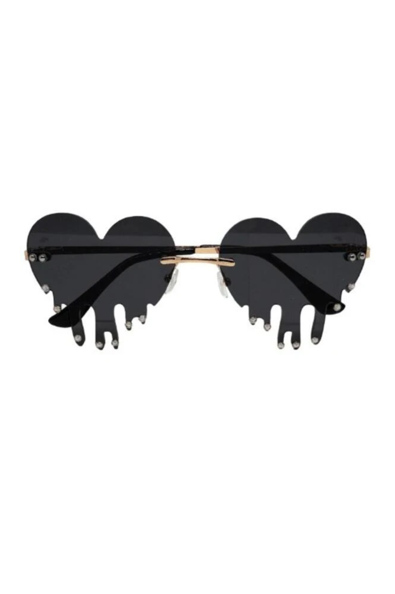 Crystallized Drip Heart Sunglasses