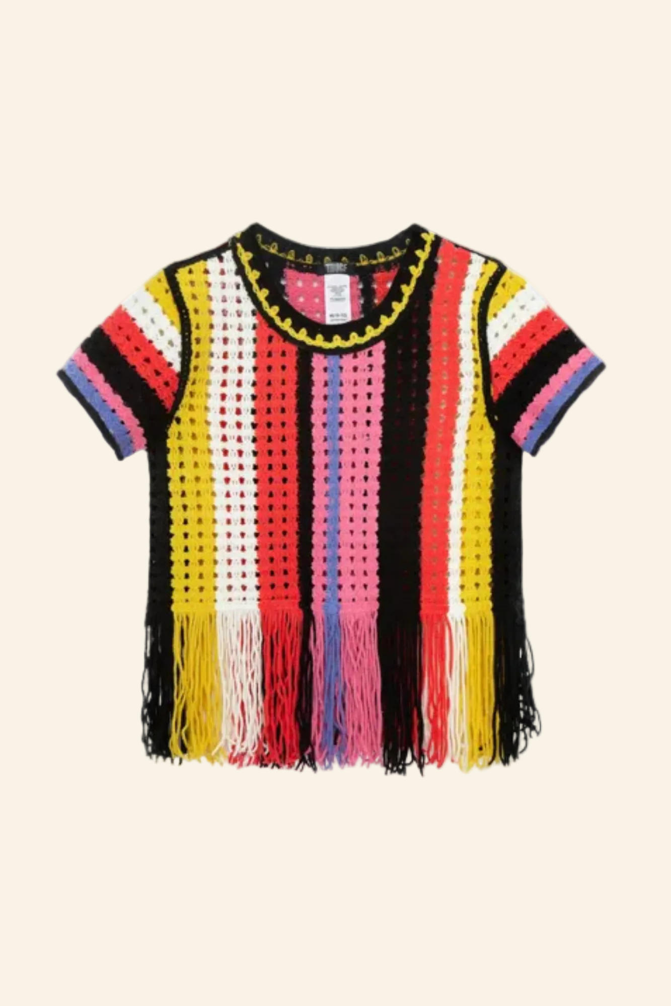 Multicolor Crochet T-Shirt