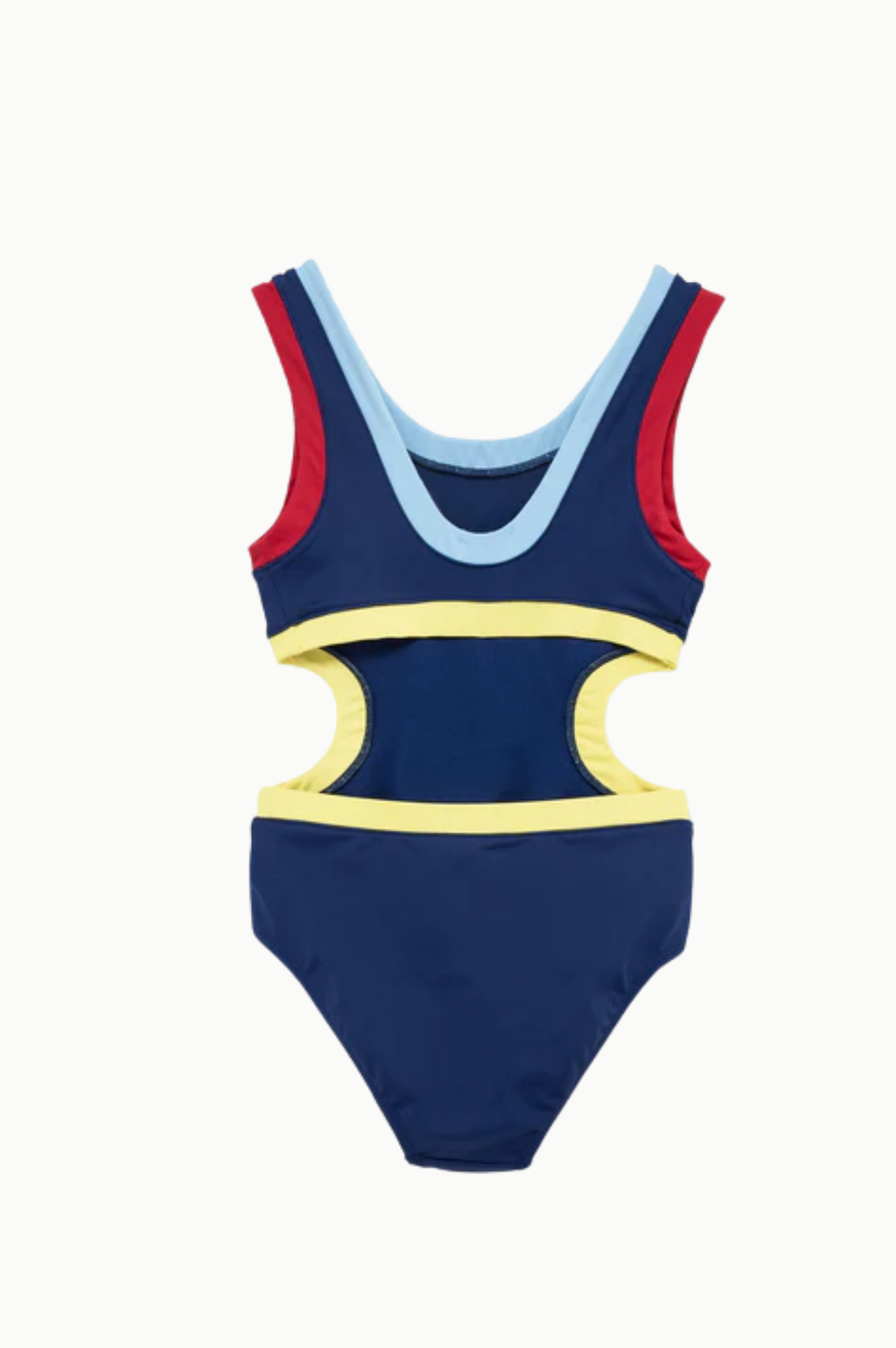 Color Block One-Piece Swimwear Blue