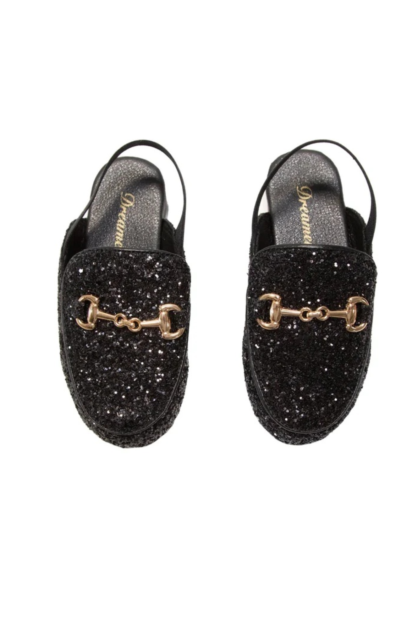 Suecos glitter negro