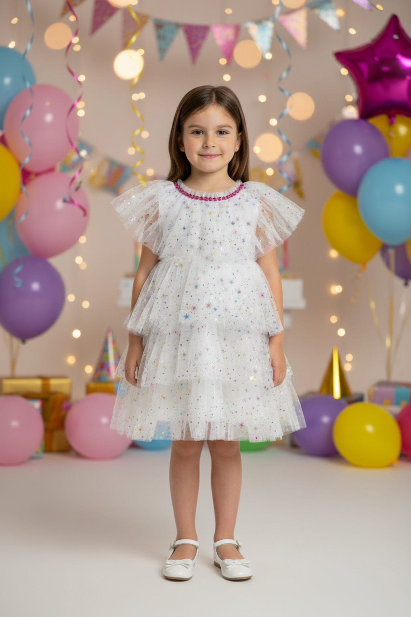 White Sparkler Cake Dress