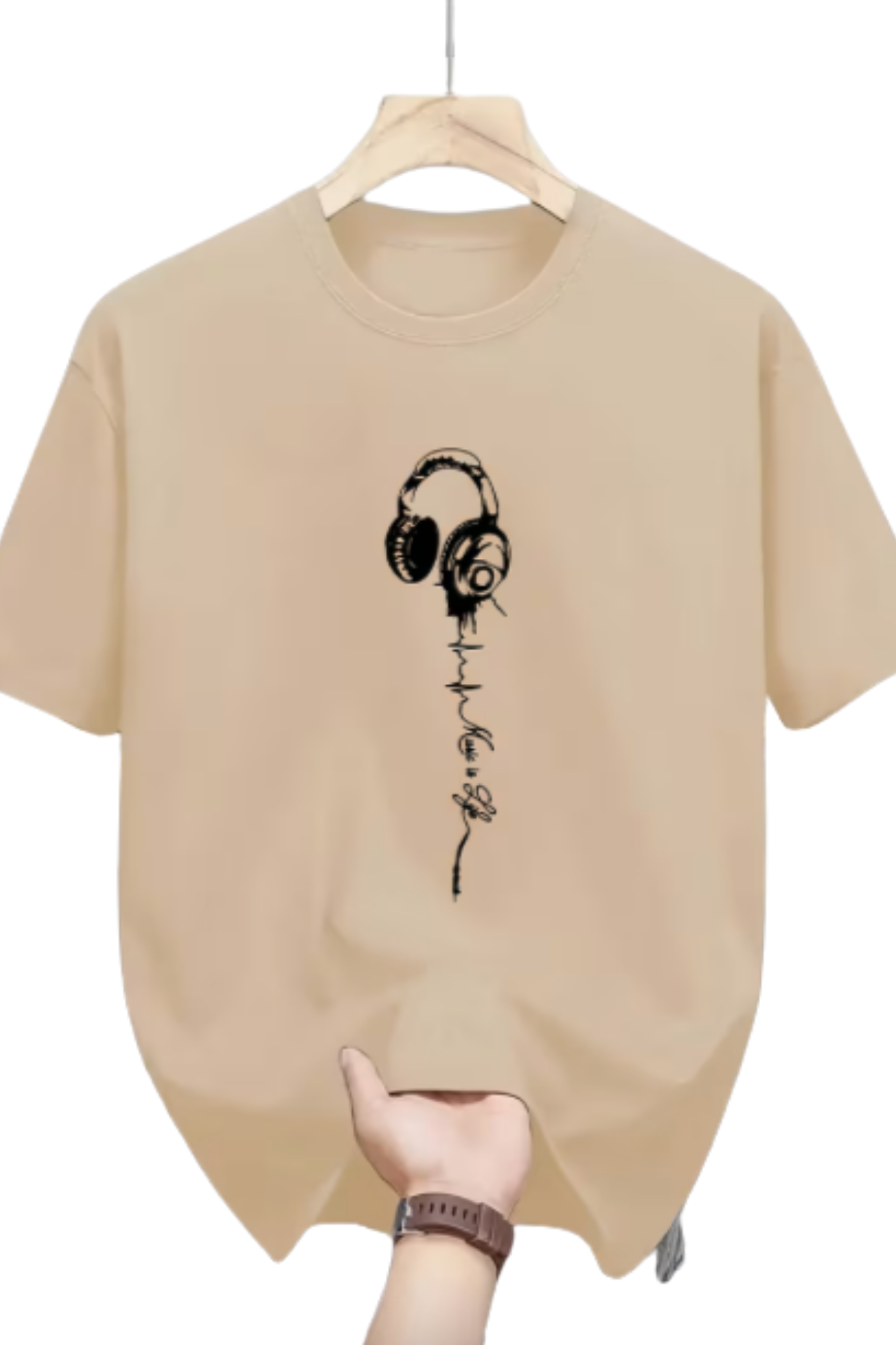 Apricot Headphones T-Shirt