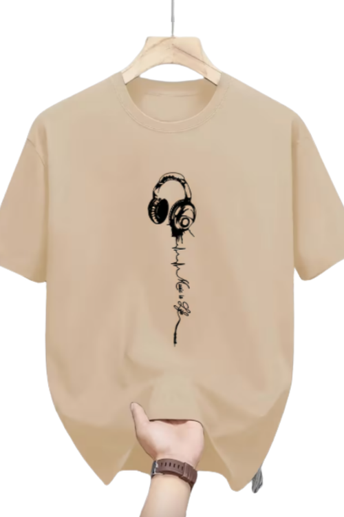 Apricot Headphones T-Shirt