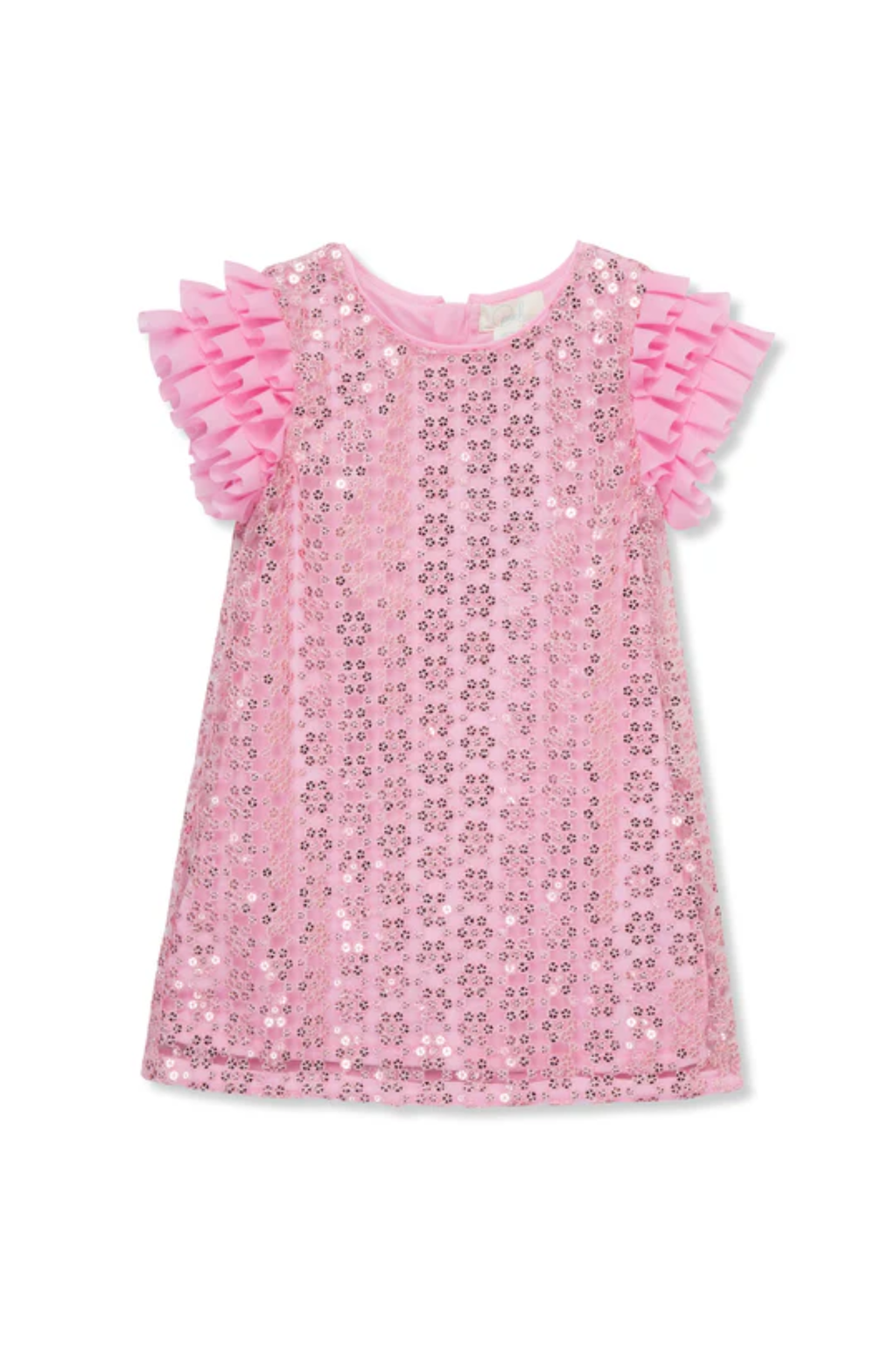 Sequins Ruffle Sleeve Dress