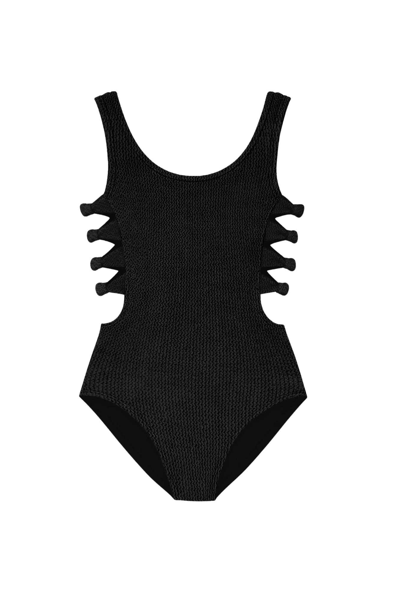 Black Layla Crinkle One Piece Swimsuit
