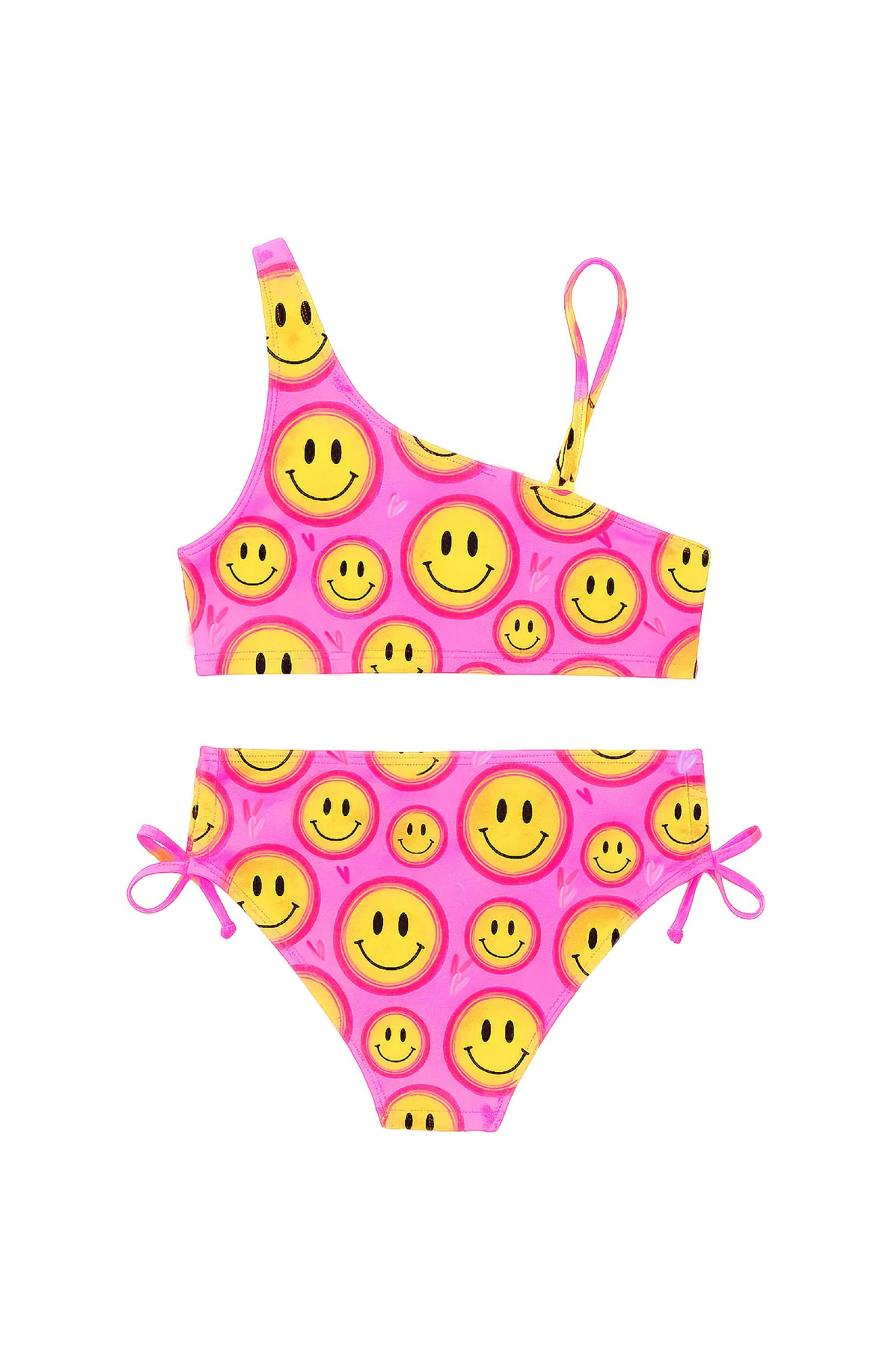 Aria Smiley Face One Shoulder Swimsuit