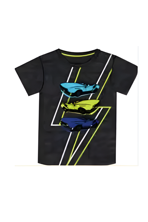 Car Bolt Tee Black