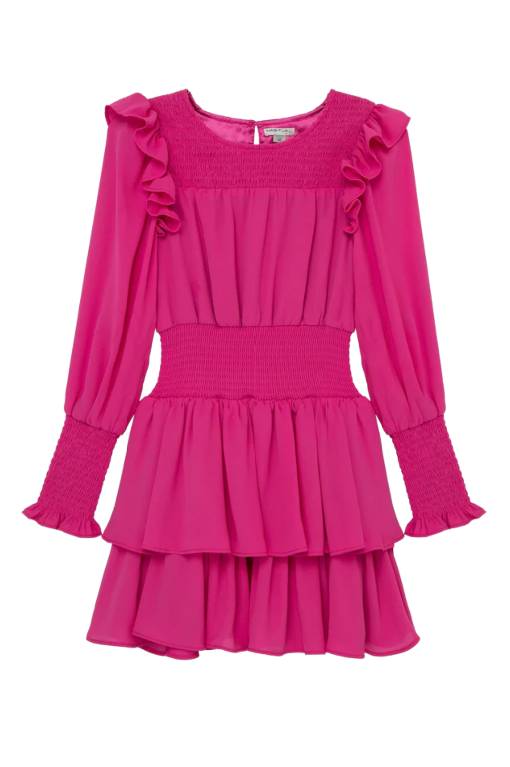 Ruffles Dark Pink Dress